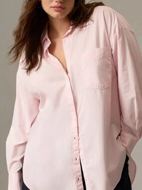 Maeve Pastel Pink Button-Front Shirt
